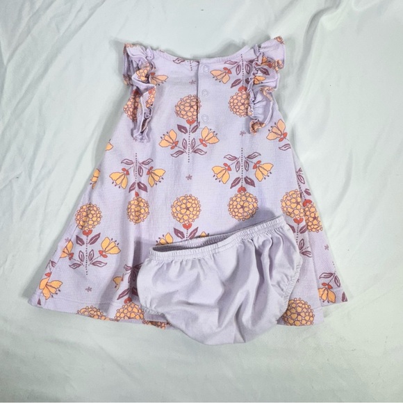 Child of Mine by Carter’s Floral Purple Ruffle Sleeve Dress Set - Picture 2 of 7